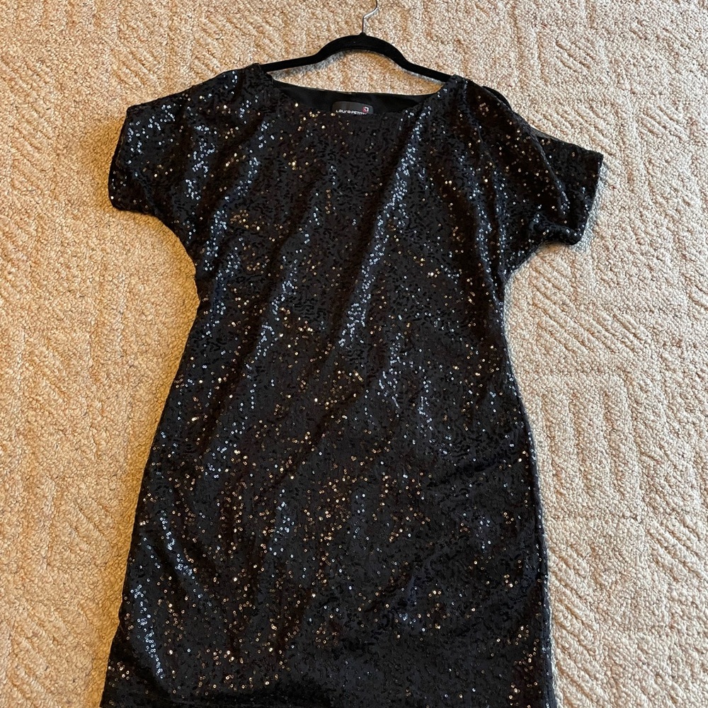 Black sequence dress